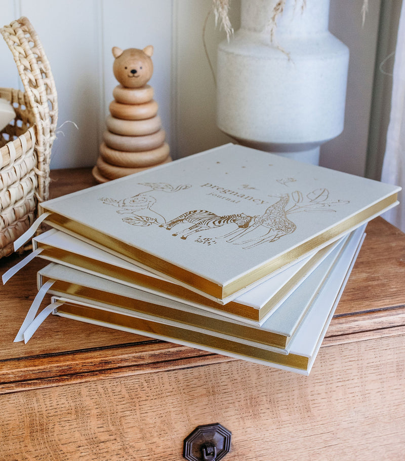 Blush and Gold Safari My Pregnancy Journal