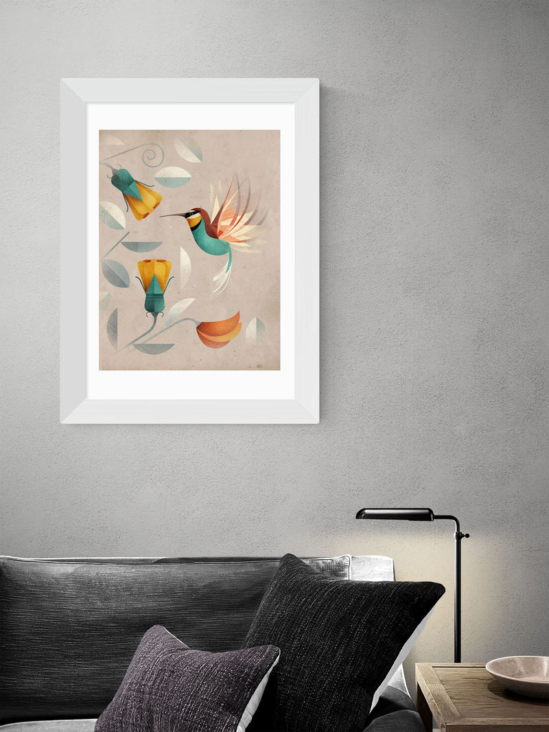 East End Prints Brown Hummingbird Print by Dieter Braun