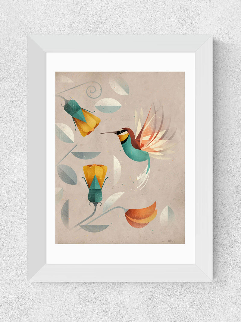 East End Prints Brown Hummingbird Print by Dieter Braun