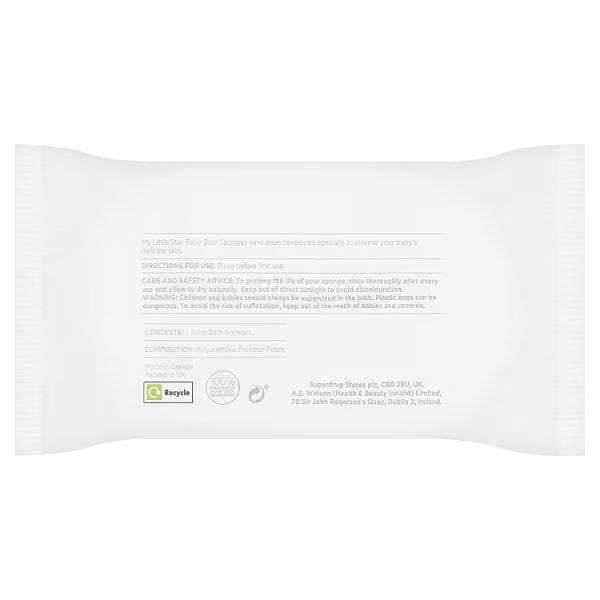 Superdrug twin pack baby sponge for infants (British brand)