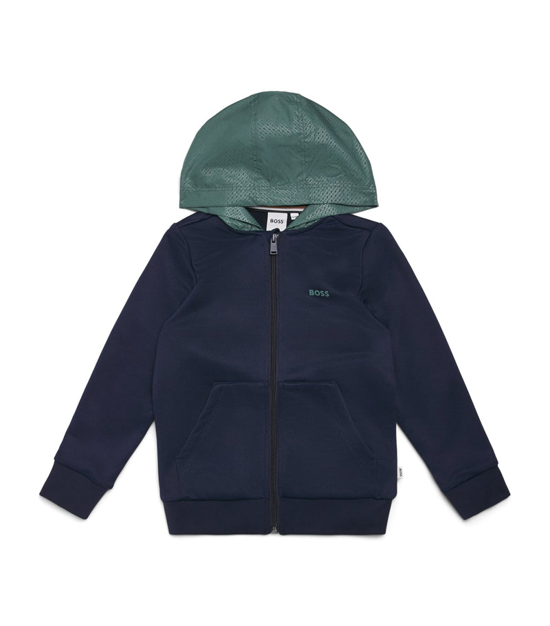 BOSS contrast zip-up hoodie for kids (4-16 years) - British product