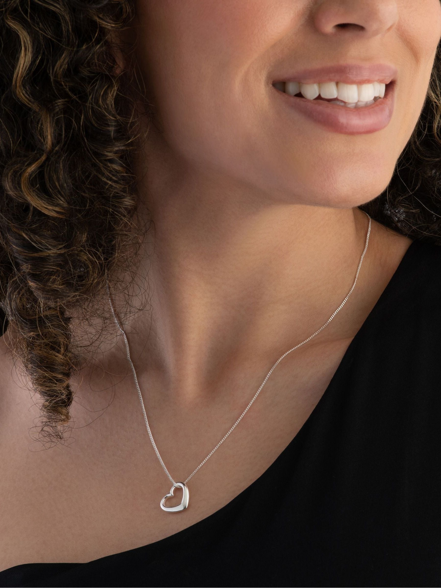 Beaverbrooks sterling silver 9ct heart pendant - British product