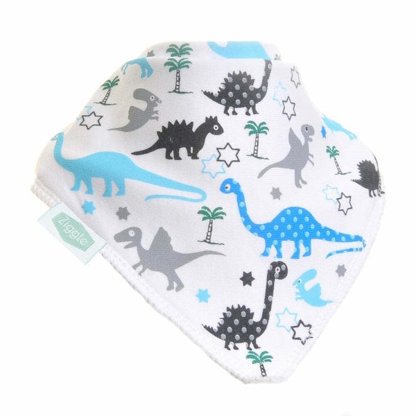 Ziggle bandana dribble bib Uptown Dinosaur 0-3 months (British brand)