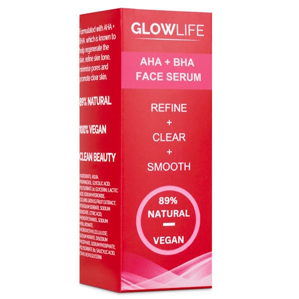 Glowlife AHA BHA face serum 30ml, UK version