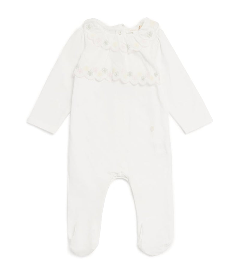 Patachou cotton embroidered all-in-one for ages 1-24 months, imported from the UK