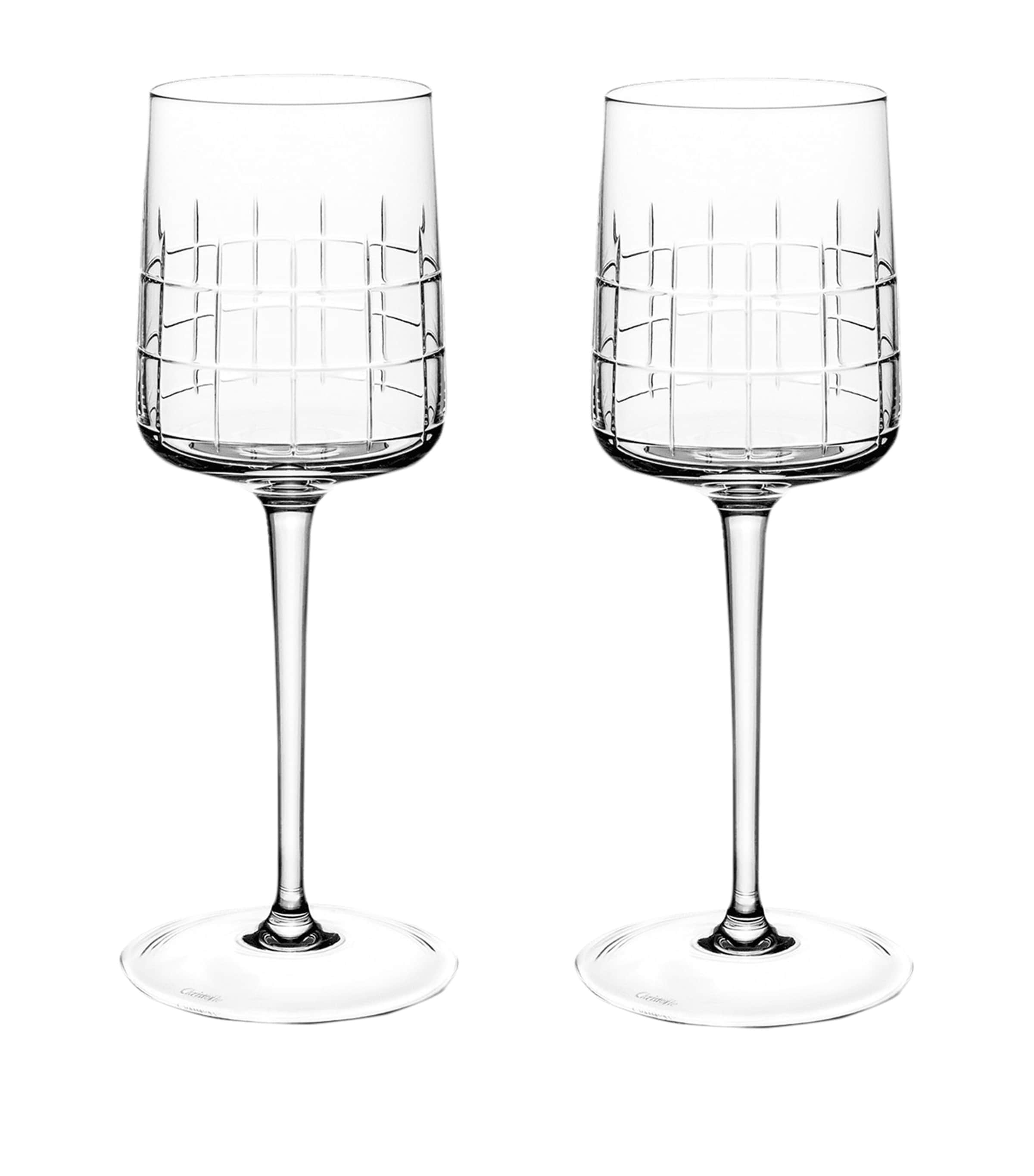 Christofle Graphik red wine glasses set of 2 190ml - British product