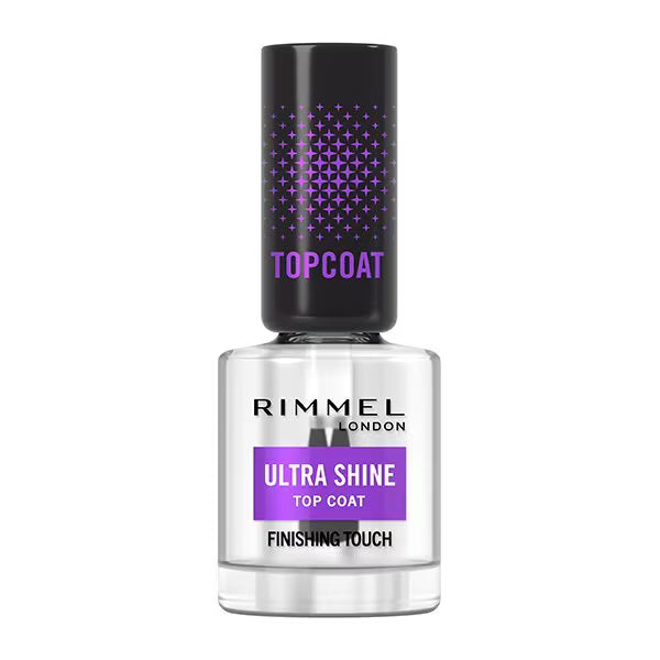 Rimmel Ultrashine Top Coat 12ml, imported from the UK