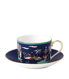 Wedgwood Blue Pagoda teacup and saucer (British brand)