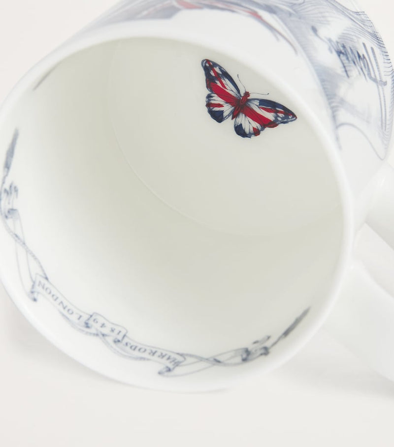Ceramic Mug with Lions and Flags Design 350ml