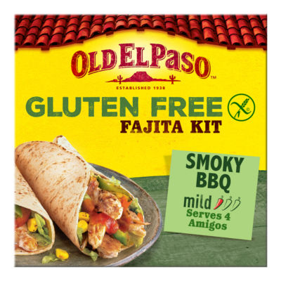 Old El Paso Smoky BBQ Fajita Kit 462g, imported from the UK