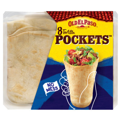 Old El Paso tortilla pocket kits 223g, imported from the UK
