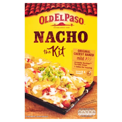 Old El Paso Cheesy Nacho Kit 505g, imported from the UK