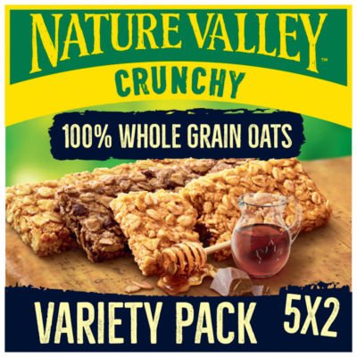 Nature Valley Crunchy Bars variety pack 5 x 42g, imported from the UK