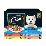 Cesar senior dog food pouches mixed selection 12x100g - British product