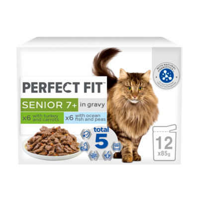 Perfect Fit Senior Wet Cat Food Pouches Mixed 12 x 85g