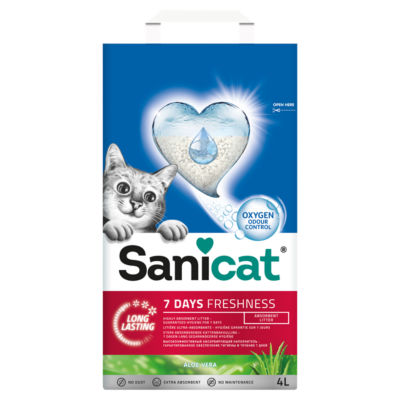 Sanicat Aloe Vera 7 Days Litter 4L (British brand)