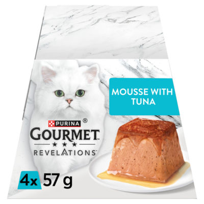 Gourmet Revelations tuna mousse wet cat food 4x57g, UK version