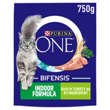 Purina Indoor Turkey Dry Cat Food 750g, imported from the UK