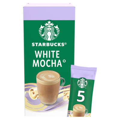 Starbucks White Mocha instant coffee sachets 5 x 24g (British brand)