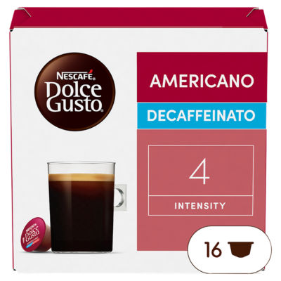 Nescafe Dolce Gusto Americano Decaffeinato Coffee Pods x16