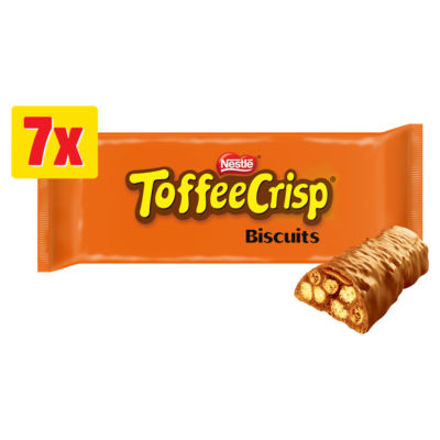 Toffee Crisp milk chocolate biscuit bar 130.9g multipack (British brand)