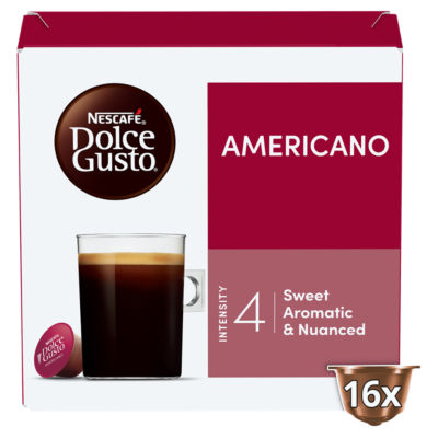 Nescafe Americano Coffee Pods 16 Servings, imported from the UK