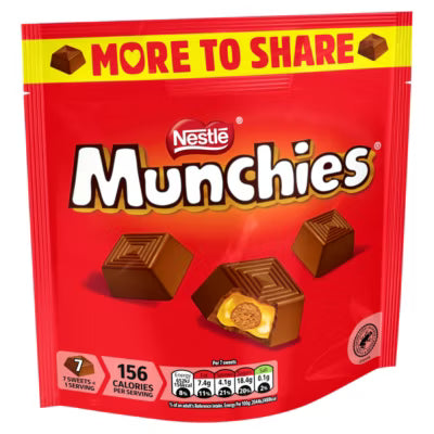 Munchies Milk Chocolate & Caramel Sweets 194g, imported from the UK