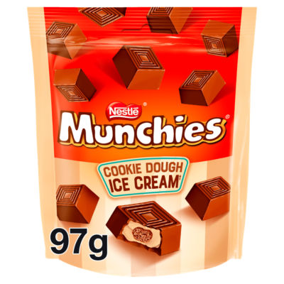 Munchies Milk Chocolate Cookie Dough Ice Cream Sharing Bag Chocolate Sweets 97g