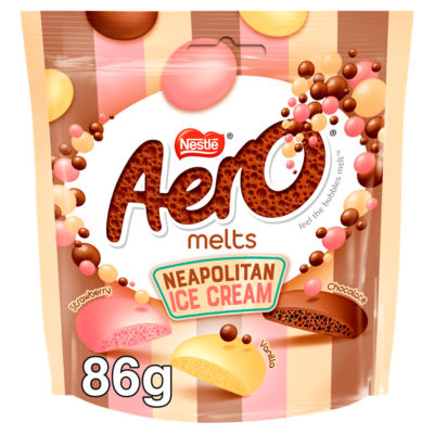 Aero chocolate melts Neapolitan ice cream flavour 86g - British product