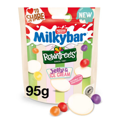 Milkybar Jelly Ice Cream Sweets 95g , imported from the UK
