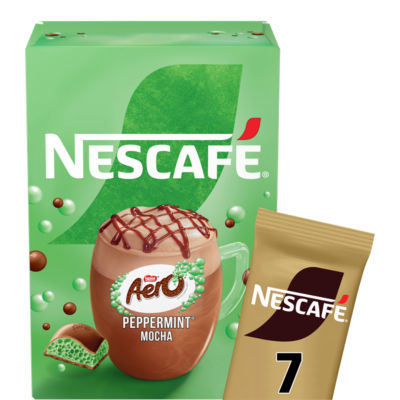 Nescafe Peppermint Aero Mocha sachets 7 x 19g, imported from the UK