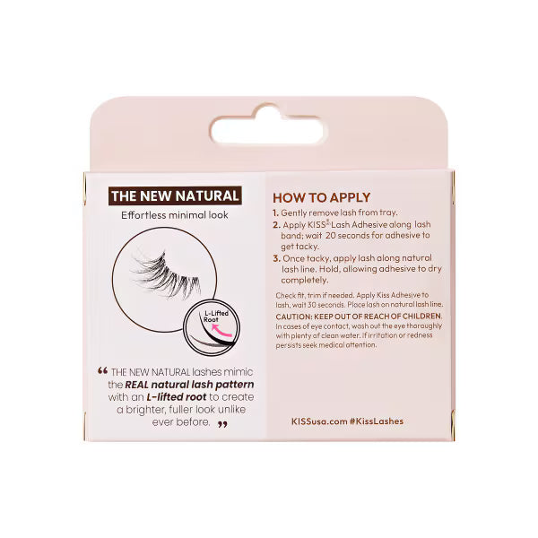 Kiss false eyelashes natural single 01 style, UK version