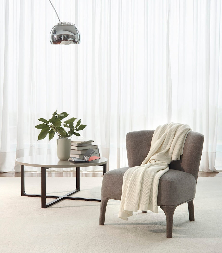 Amalia Cotton-Cashmere Knitted Elemento Throw 130cm x 170cm - British product