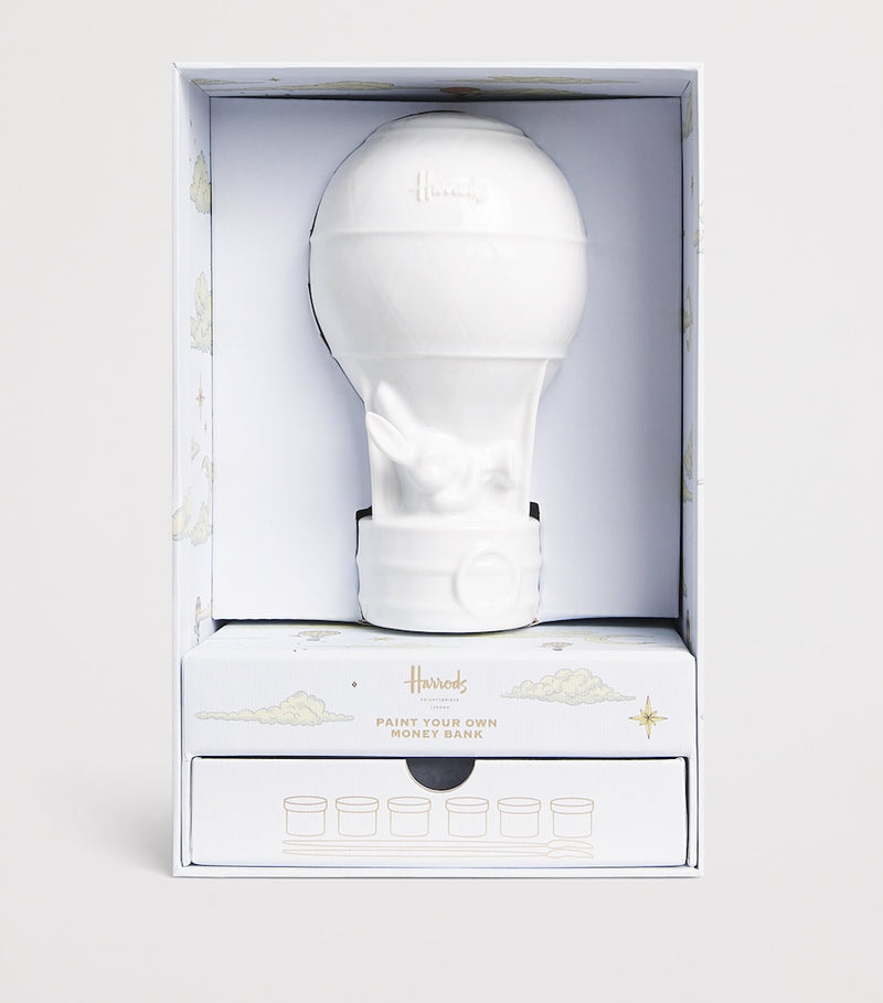 Hot Air Balloon Paint Your Own Money Bank Kit with 6 Paints and 2 Brushes