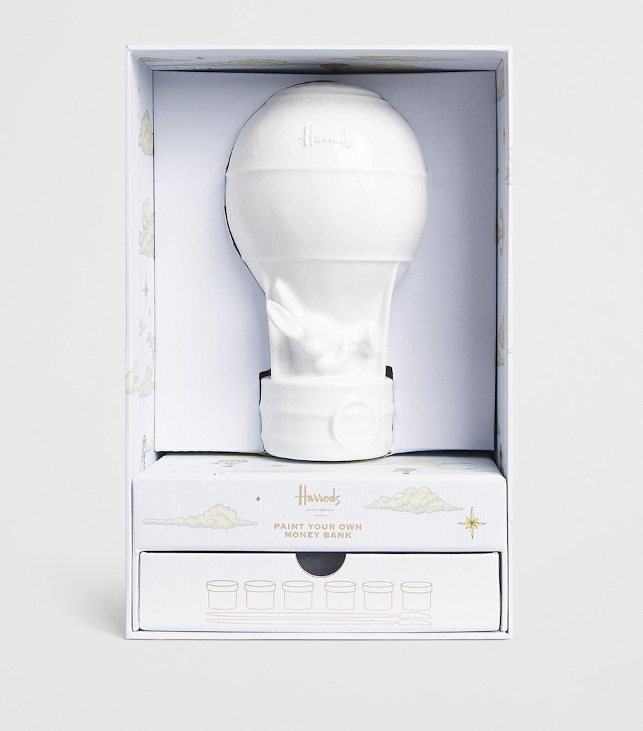 Hot Air Balloon Paint Your Own Money Bank Kit with 6 Paints and 2 Brushes