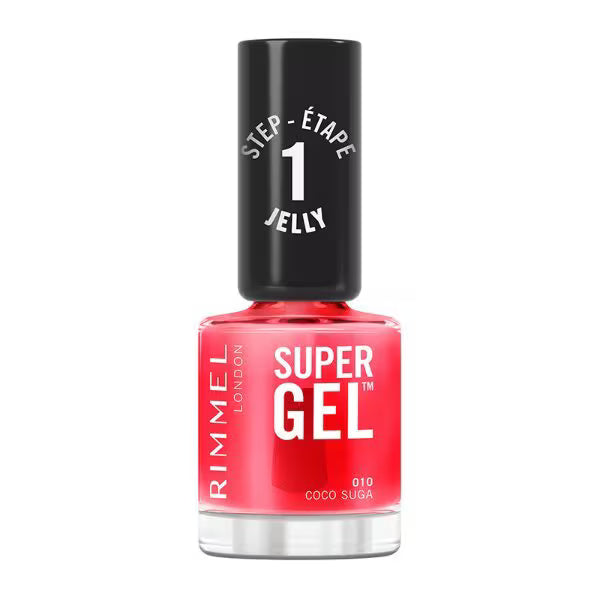 Rimmel Super Gel Jelly Nail Polish 010 Coco Suga, imported from the UK