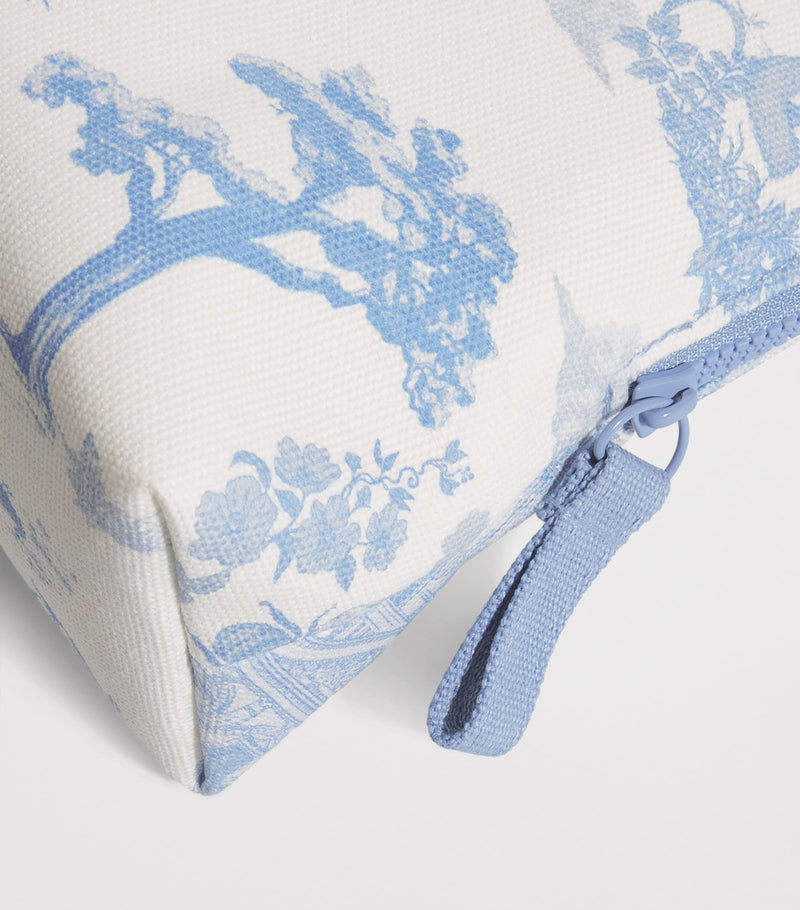 Harrods Toile Half Moon Cosmetic Bag