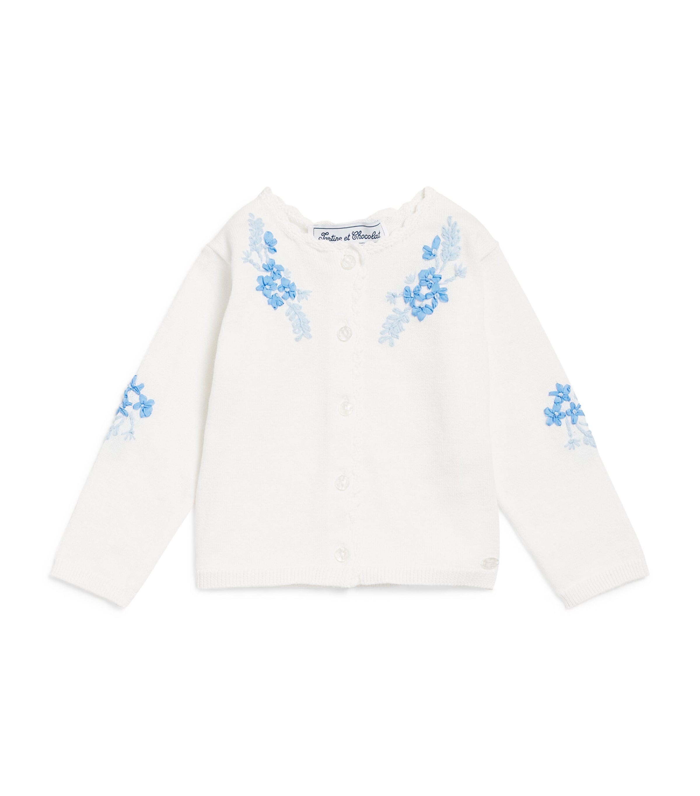 Tartine et Chocolat floral embroidered cardigan for ages 3 months to 4 years (British brand)