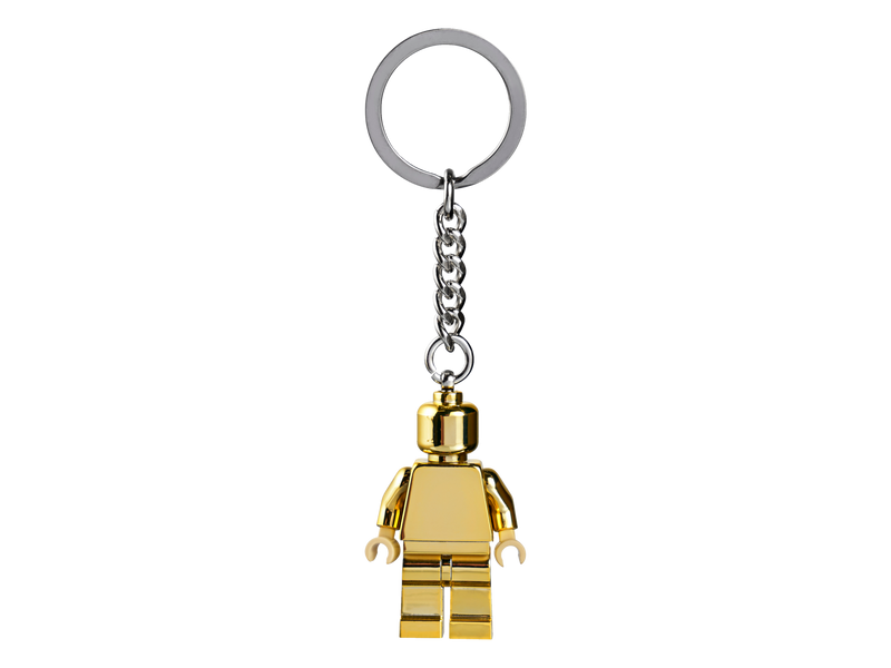 LEGO Gold Minifigure Key Chain with metal ring , UK version