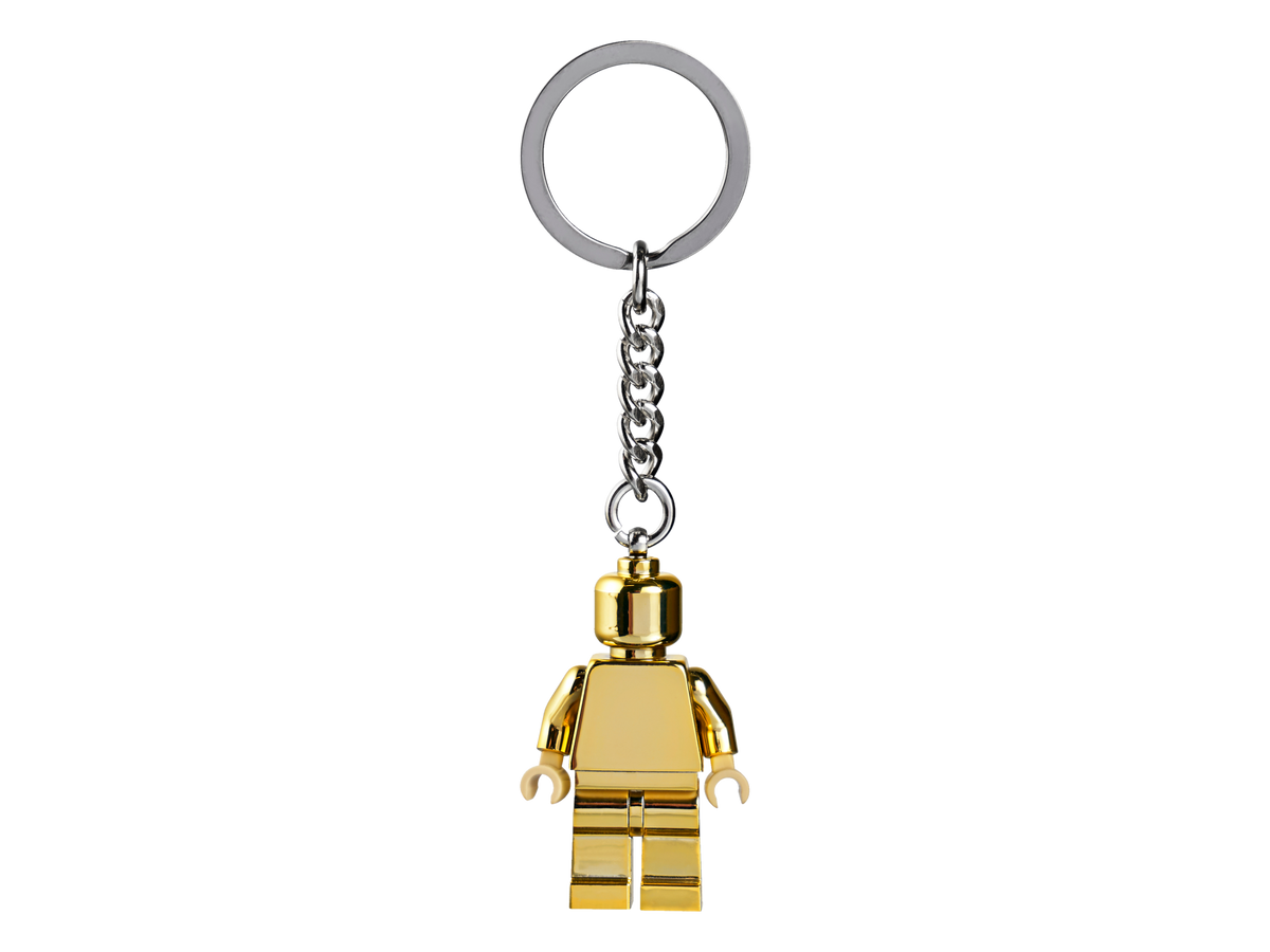 LEGO Gold Minifigure Key Chain with metal ring , UK version