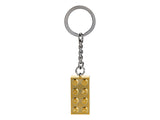 LEGO Gold Brick Keyring 2x4 Design with Metal Chain, UK version