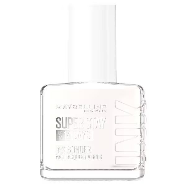 Maybelline nail polish Superstay Ink Bonder Sheer White, imported from the UK