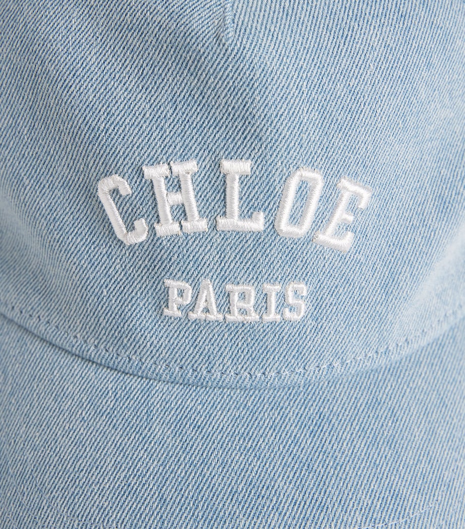 Chloé Kids cotton embroidered baseball cap - British product