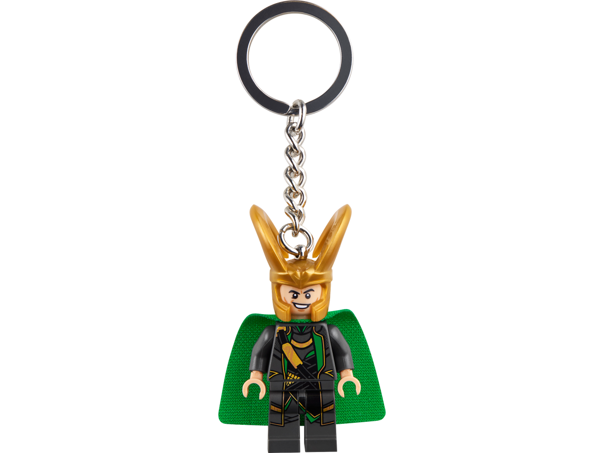 LEGO Marvel Loki Minifigure Keyring with cape 8cm, UK version