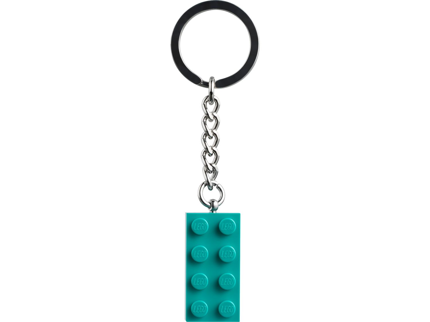 LEGO Brick Keyring Bright Bluish Green 8cm long - British product