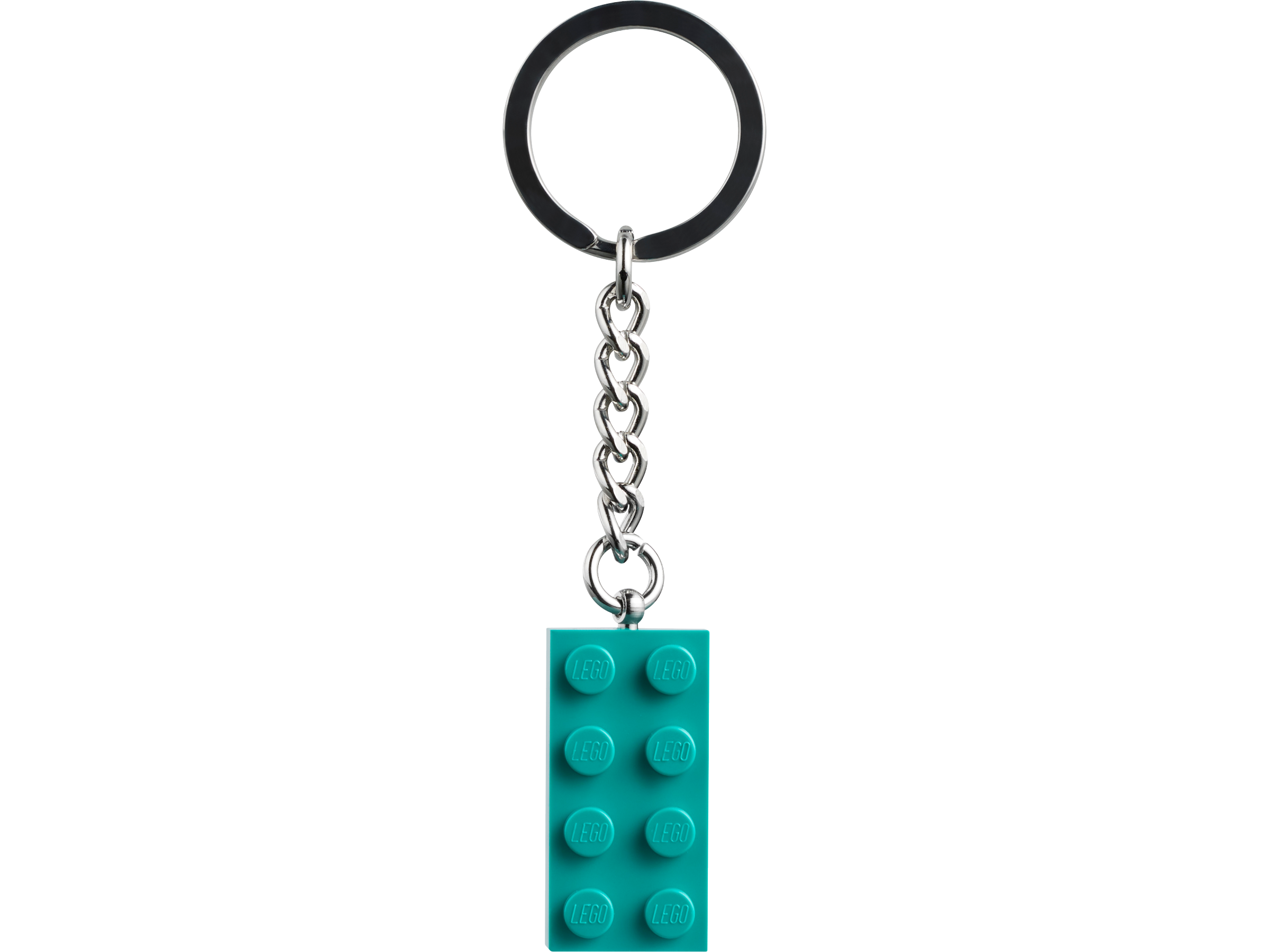 LEGO Brick Keyring Bright Bluish Green 8cm long - British product