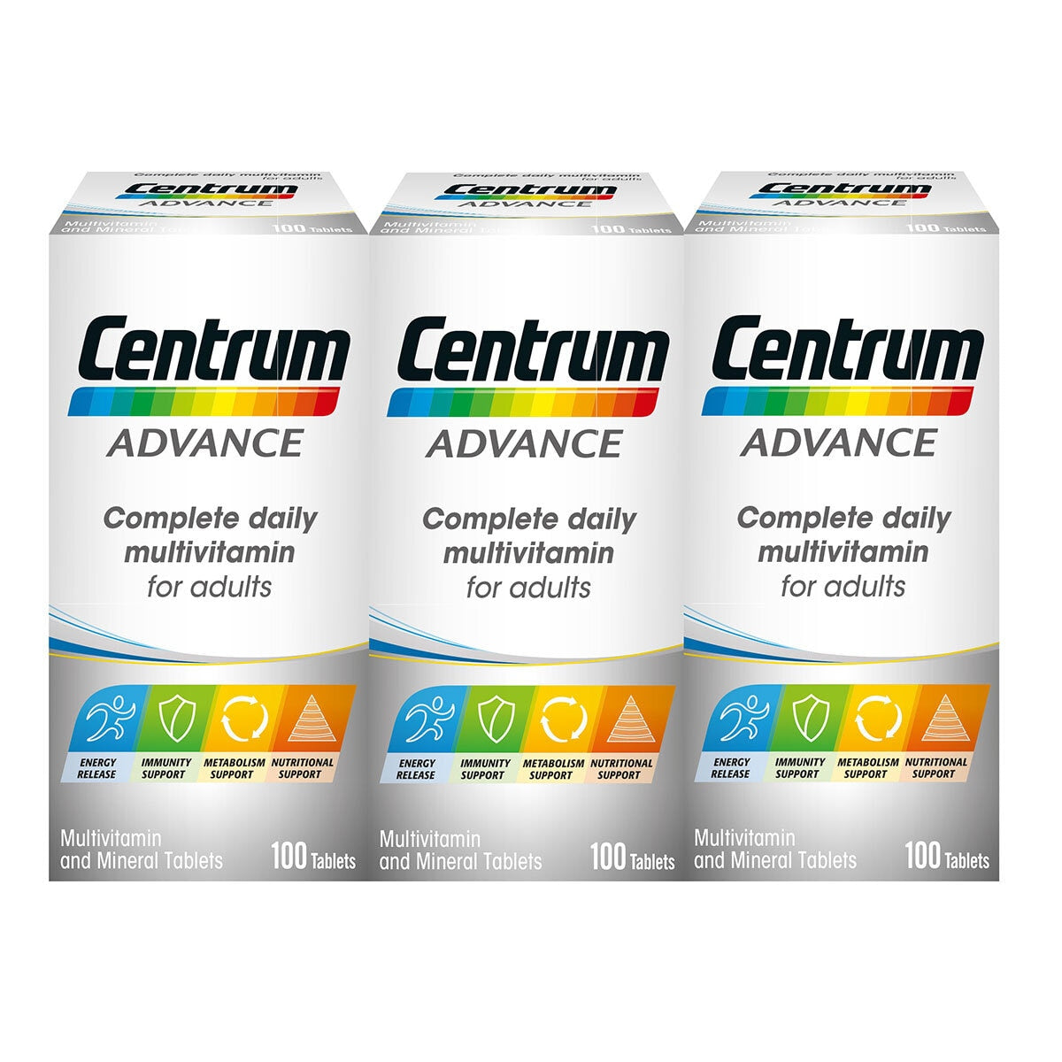 Centrum Advanced Vitamins 3 x 100 count - British product