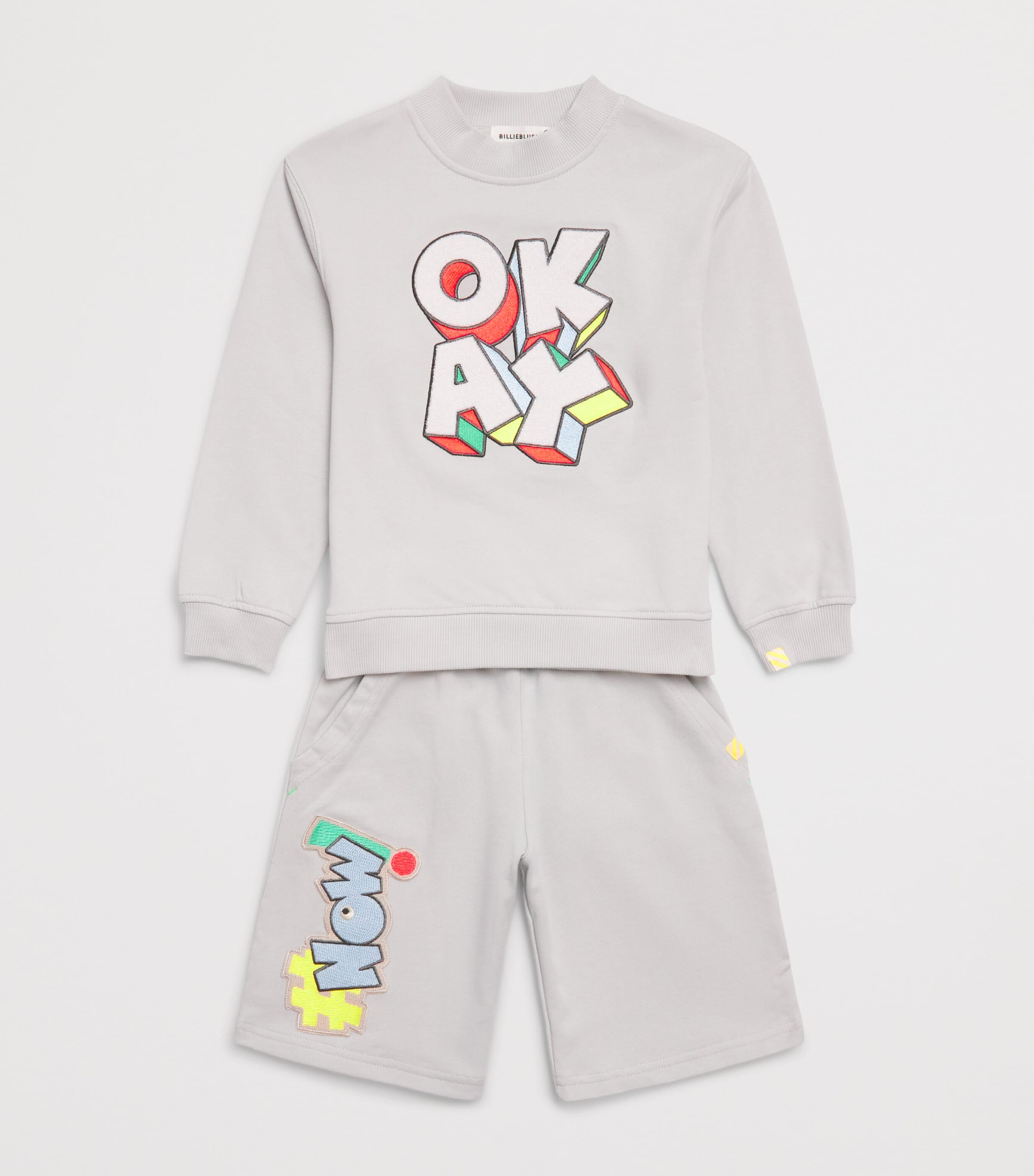 Billieblush cotton sweatshirt with OKAY motif for children 4-10 years - British product