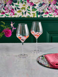Clarke & Clarke blush pink Luco tapered wine glasses set of 2 - British product