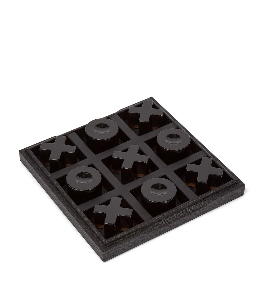 Smythson Panama Leather Noughts and Crosses board game (British brand)